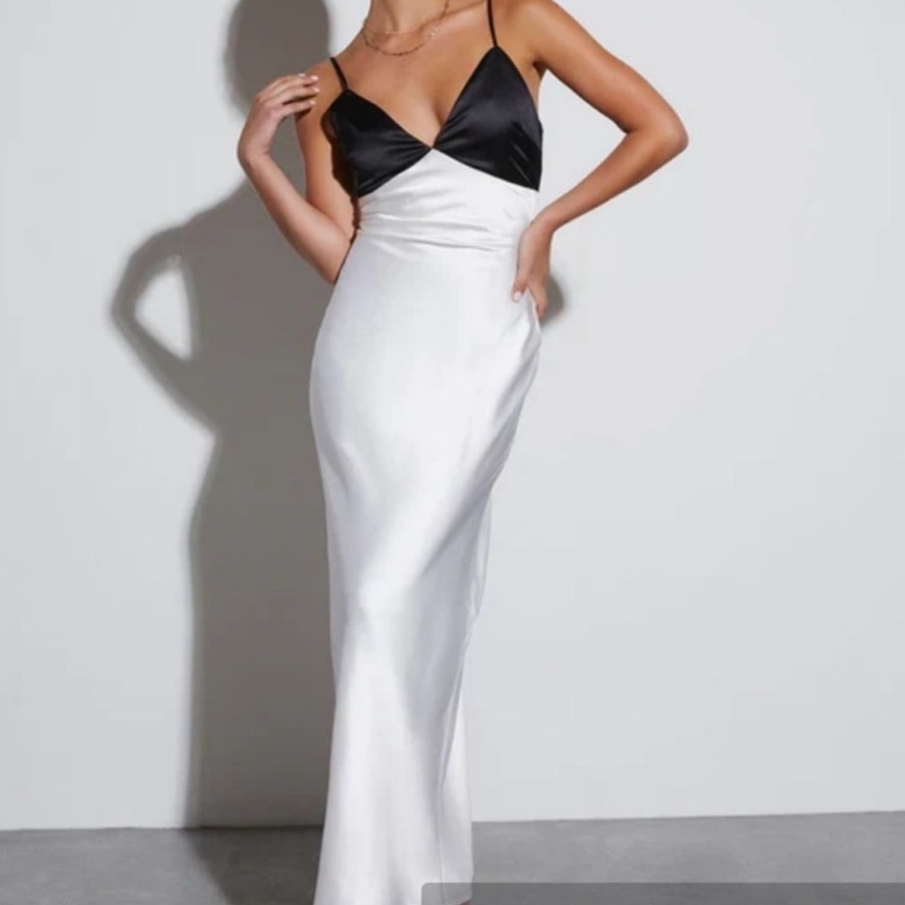 NWT Lyra Two-Toned Satin Dress